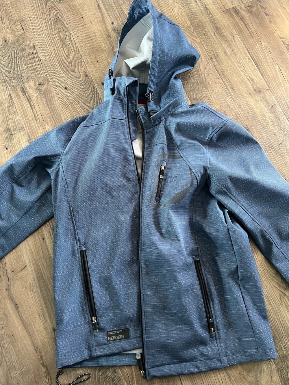 Point Zero Men’s Hooded Performance Jacket - Blue